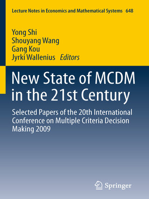 cover image of New State of MCDM in the 21st Century